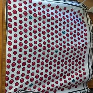 Silk scarf, pattern: buttons